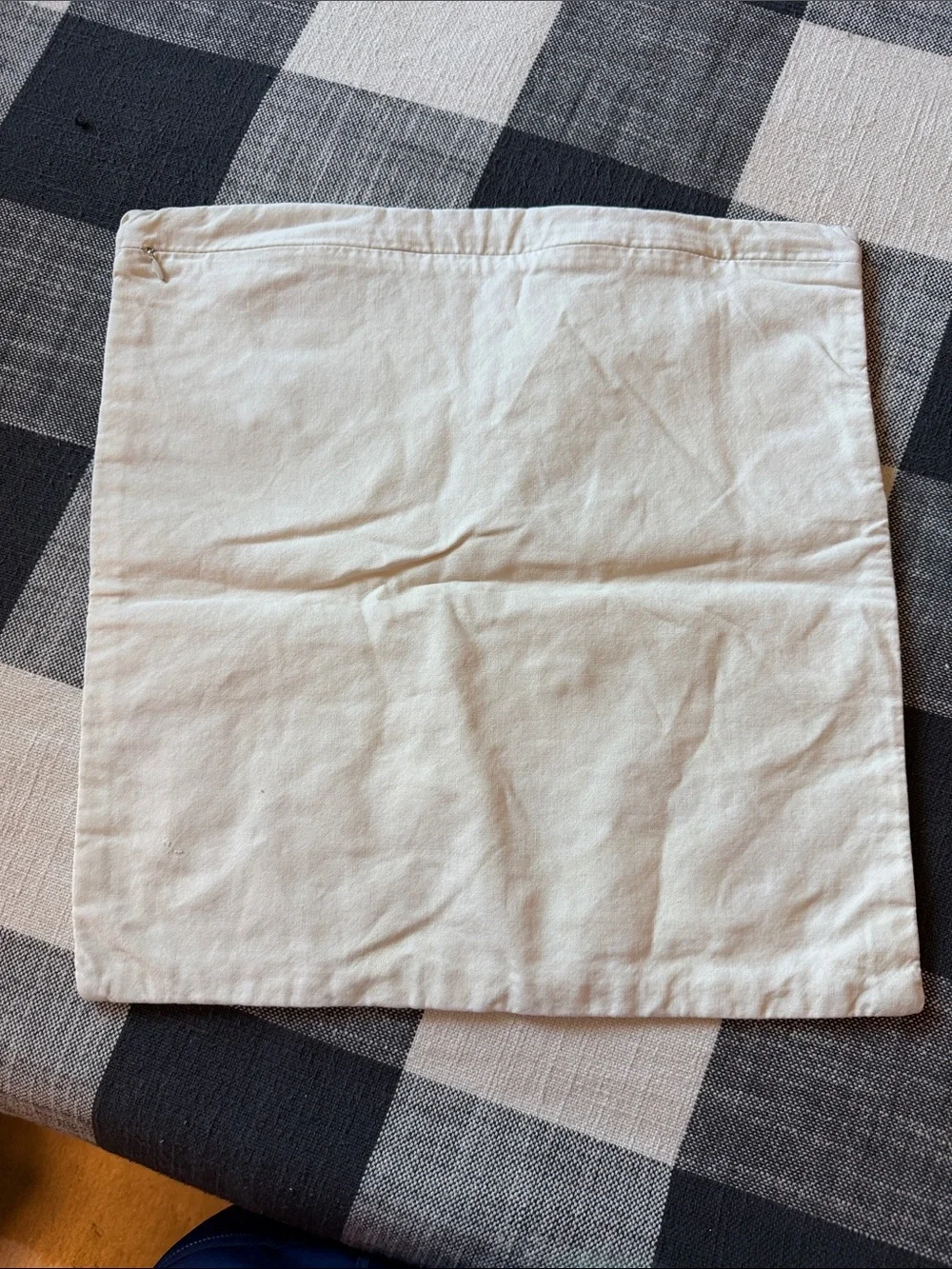 Pottery Barn Red and Cream Embroidered Floral Pillow Covers